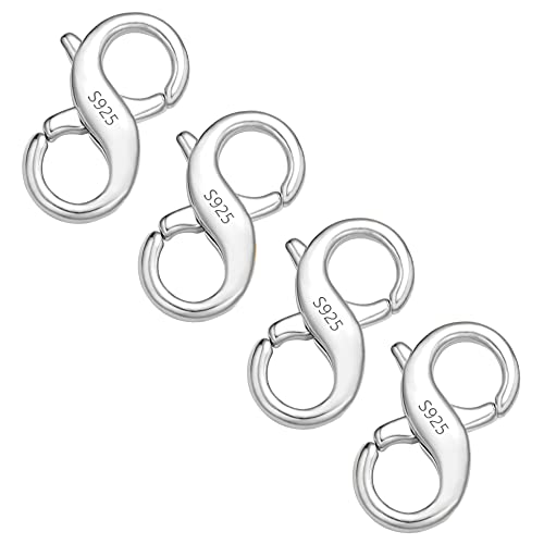 10 Karabinerverschlüsse 10mm Versilbert - Schmuckverschlüsse Zum Basteln