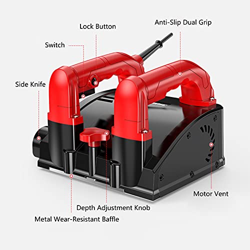 DiLiBee 1200 W betonslijper, betonfrees, poetsfrees, renovatiefrees, muurfrees, gipfrees, voor cementwand… - Afbeelding 4