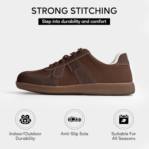 Womens Fashion Sneakers Casual Retro Walking Shoes Comfortable Lace-Up Skate Shoes with Arch Support3