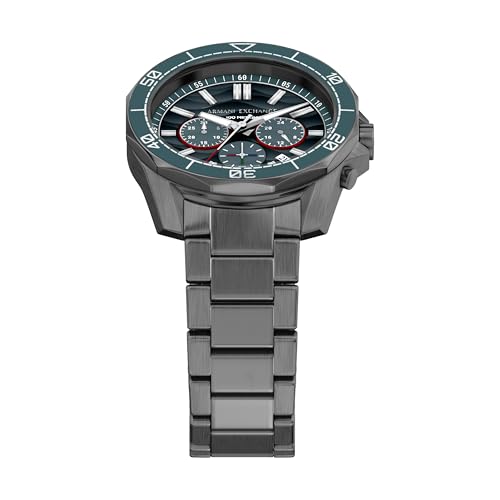 Image of Armani Exchange A|X Dive-Inspired Stainless Steel Watch for Men