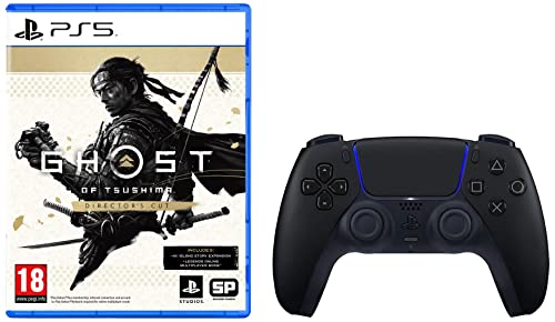 Image of Sony DualSense Wireless Controller Black (PlayStation 5) & PS5 Ghost of Tsushima Director's Cut