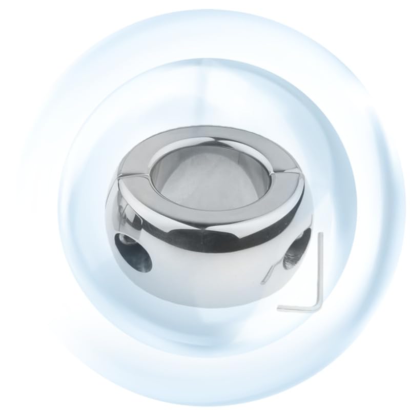 Anillo de fitness contra caidas de acero inoxidable de 40 mm ajustable para hombres