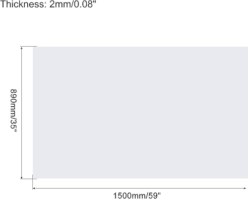 Miniatura 2 de uxcell Hojas de espuma EVA blancas de 59 pulgadas x 35 pulgadas, 0.079 in de grosor para manualidades
