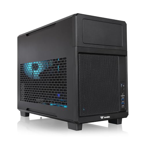 Image of Thermaltake TR200; Micro Chassis; 1x120mm PWM Fan Included; mATX /mITX Support; 360mm Radiator Support; 365mm GPU Clearance; 175mm Air Cooler Clearance; 5.25 inch Bay Support; Black; CA-11L-00S1NN-00