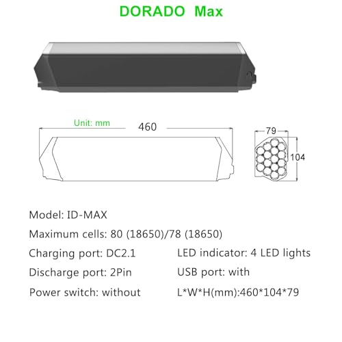 ZHIKAN 36V 21Ah/ 48V 21Ah Reention Dorado Max Ebike Battery Pack - Image 3