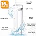 Potchen 30 Pcs Skinny Tumbler with Lid and Straw, 16 oz Matte Acrylic Tumbler Insulated Double Wall Plastic Reusable Cups Vinyl Customized DIY Gifts for Parties, Birthday, Home, Office (White)