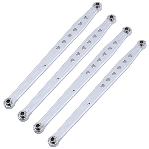 4-Pack HobbyPark Aluminum Front & Rear Links Linkage Rod for AXIAL SCX10 (12.3