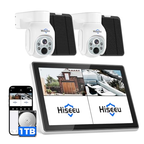 【400万画素・電源不要】Hiseeu ソーラーパネルカメラ セット...