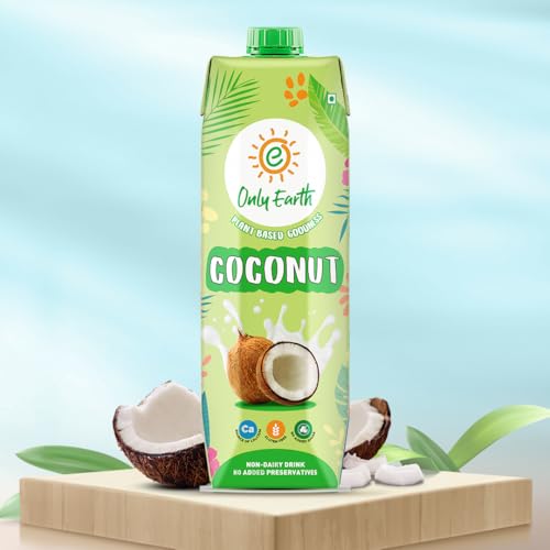 Image of Only Earth Coconut Drink | Best for Coffee, Tea, Cereals, Shakes or As Is | 40% Coconut Water + 59% Coconut Milk | | Dairy Free | Unsweetened | Plant-Based | Source of Calcium | Preservatives Free | No Added Sugar | No Trans-Fat |Thai Coconuts
