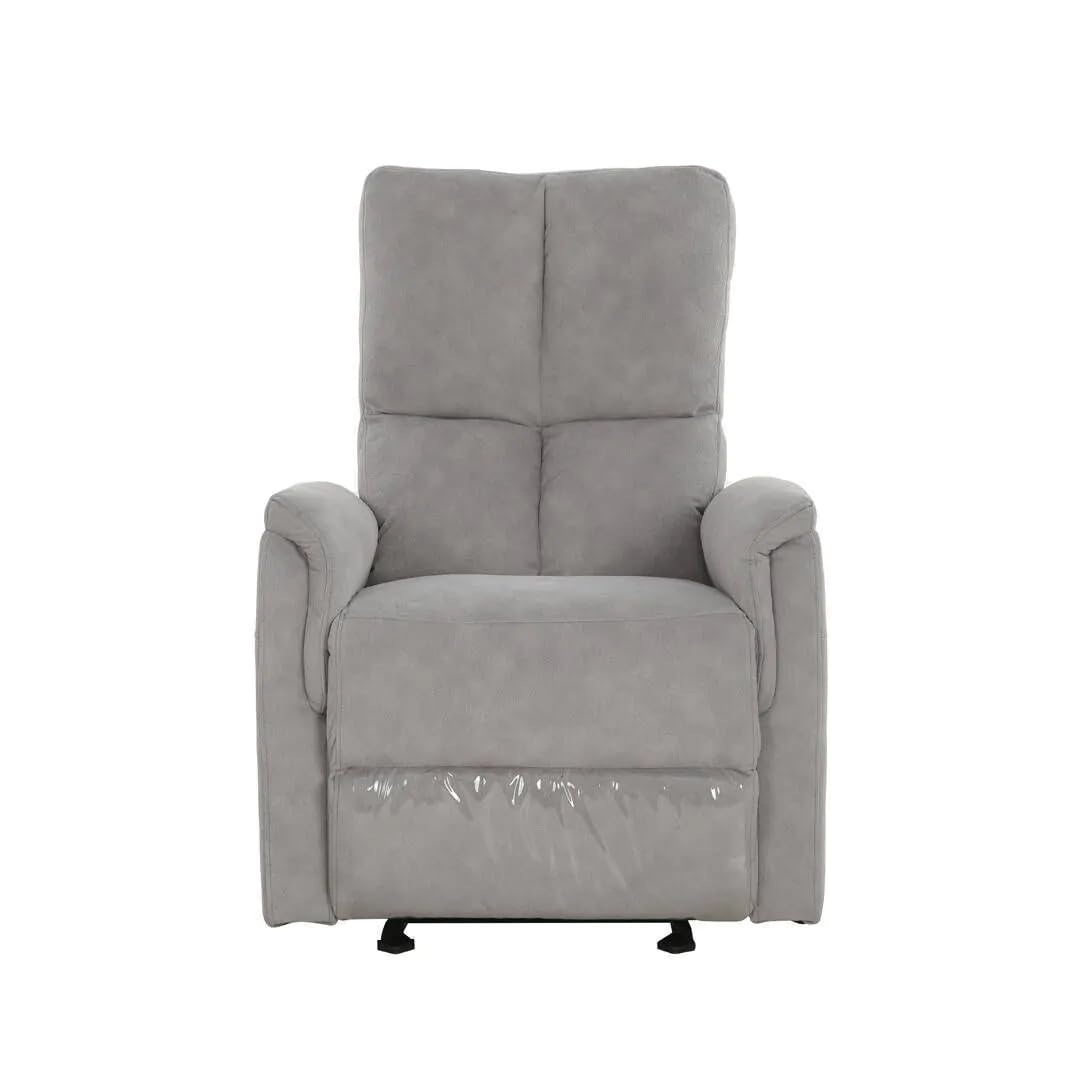 SHIITO | Sillón Balancín | con Sistema Relax Manual | Tapizado en Tela | Modelo AJAX - Gris | 102,5 x 91 x 77 cm