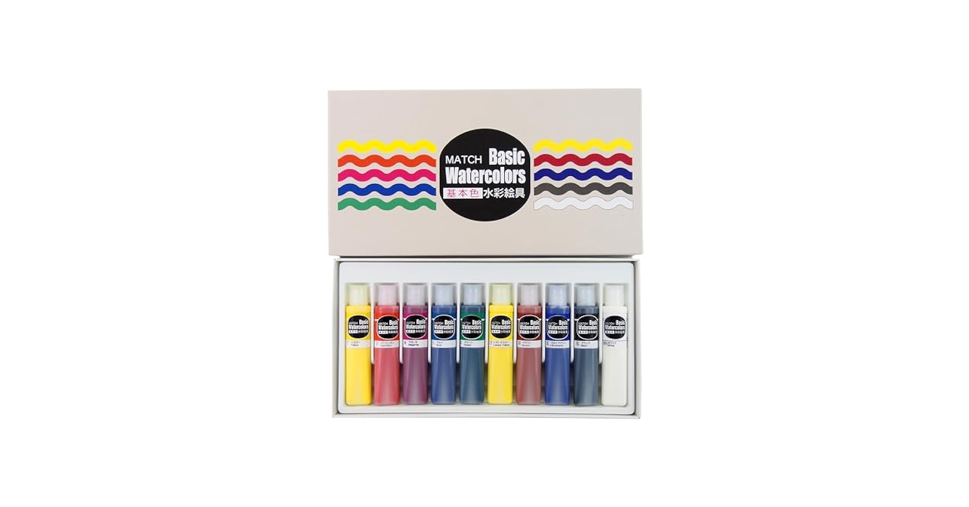 (未使用･未開封品)　マッチ 水彩絵具 マッチ ベーシックカラー  12色セット 10ml ar3p5n1 Amazon | マッチ 水彩絵具 マッチ ベーシックカラー 10色セット