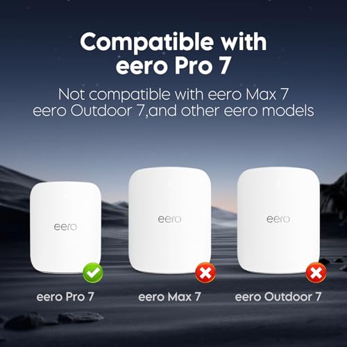 Image of XLTTYWL 2-in-1 Wall & Outlet Mount Kit for eero Pro 7 WiFi 7 Router | Fits eero Pro 7 Tri-Band Mesh Wi-Fi 7 Router, Hidden Cable Management, Durable ABS Plastic, Space-Saving Design,White, 2 Pack