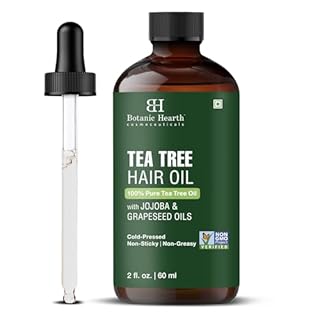 Botanic Hearth Hair Oil for Hair Growth & Hair Treatment Oils | Strengthening Dry, Frizzy, Damaged Hair & Scalp Treatment | Tea Tree Hair Oil – 2 Fl Oz