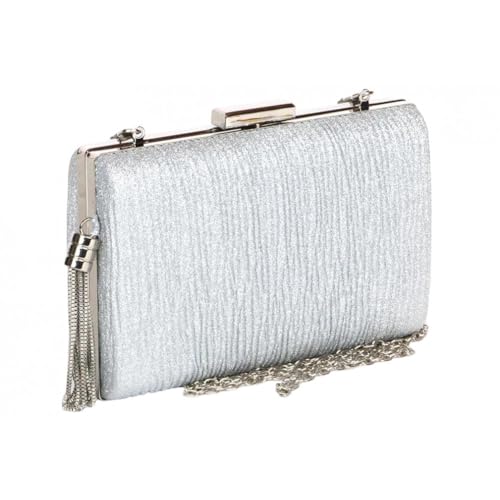 Minaudière argent strass pour mariage élégant et soirées de gala chic
