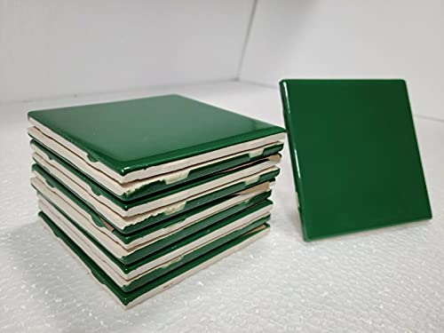 Green Emerald Ceramic Tile 4.25 In Subway Shower Bathroom Kitchen Backsplash Mosaic Subway Square 4X4 Daltile Color 0115 Box 10 Piece #TOP1