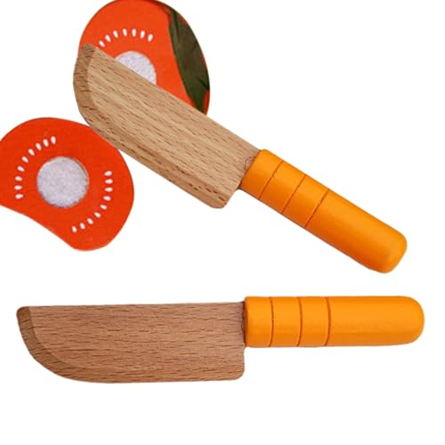 lyanny Couteau pour | Jouet Découpe Bois pour - Accessoire de Découpe Légumes Fruits Jeu d'Imitation Cuisine Maison École Maternelle