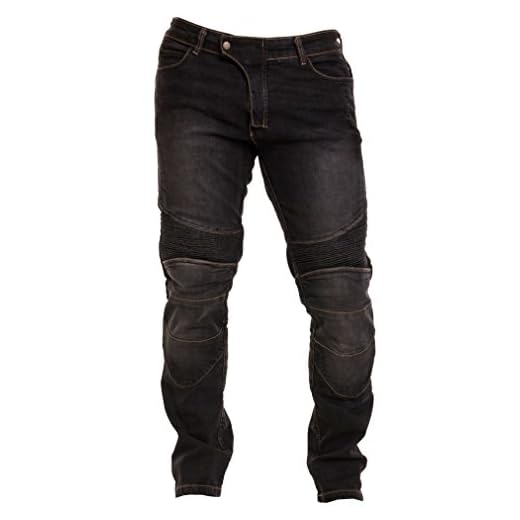 Qaswa Hombre Motocicleta Pantalones Moto Jeans con Protección Aramida Motorcycle Biker Pants