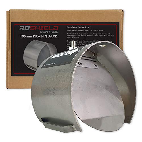 Roshield Rat Drain Guard | Stop Rats within Drainage & Properties | Rodent Flap Control & Prevention Proofing (Stainless Steel 6/150mm)