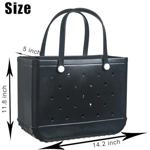 Rubber Beach Tote Bag Large Waterproof Washable Tip Proof Durable Open Tote Bag for the Beach Boat Pool Sports2