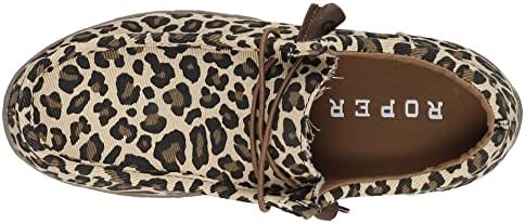 Roper Womens Chillin Leopard Shoe, Tan, 10 | Image 3
