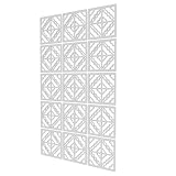 Lot de 15 Diviseur de Piece - 88x147cm - Blanc Separation Piece Motif Géométrique Cloison Amovible Intérieur pour Armoire De Bibliothèque De Bureau De Garde-Manger De Cuisine