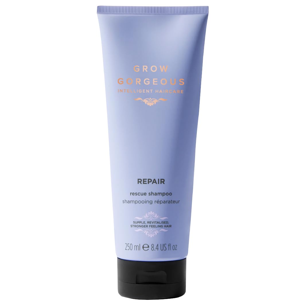 Grow Gorgeous Repair Shampoo 250ml - With Peptides and Amino Acids - For Damaged, Brittle hair - Suitable for Bleached and Chemically Treated Hair - Vegan