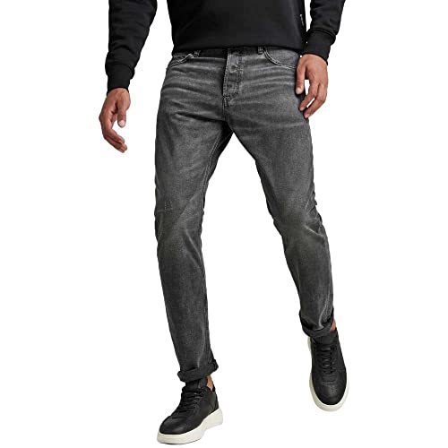 Triple A Regular worn in tin restored D19161-C526-C944 31W 32L uomo jeans straight grigio