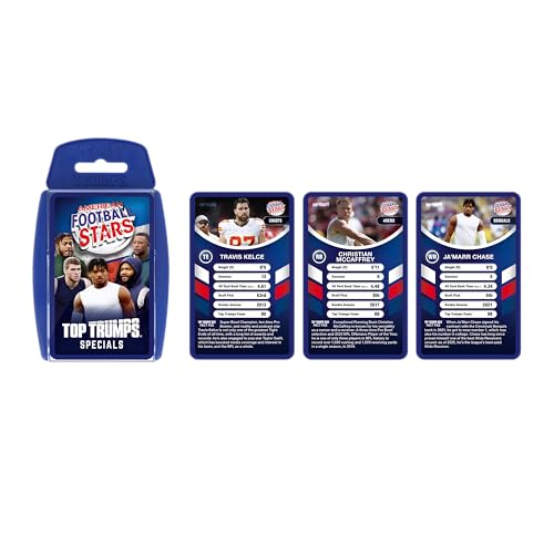 Top Trumps Card Game American Football Stars - Family Games for Kids and Adults - Learning Games - Kids Card Games for 2 Players and More - Kid War Games - Card Wars - for 6 Plus Kids