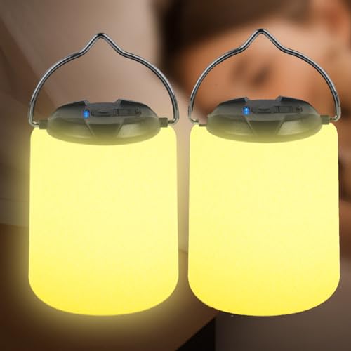 Kinberry Camping Lantern Rechargeable - 3000K Warm Light Camping Lights Lamp , Brightness Adjustable 3 Light Modes,Waterproof Portable Outdoor Tent Lamp for Camping, Emergency, Hiking, Power Cuts