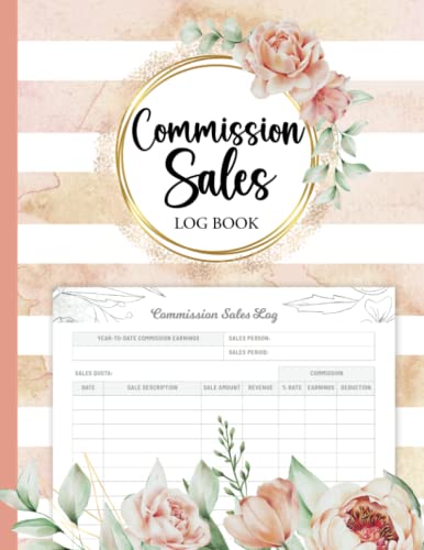 Simple Commission Sales Log Book: Small ฺBusiness Organizer Tracker for