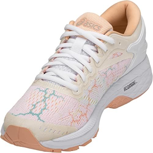 ASICS Women's Gel-Kayano 24 Lite-Show Running Shoes, 8.5M, White/White/Apricot ICE | Image 2