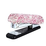 Diamond Crystal Handmade Bling Dazzling Stapler for Office, School, or Home (Pink)