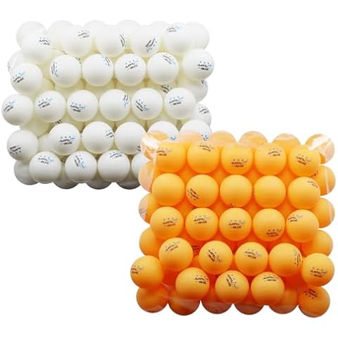 MAPOL 50 White 3-Star Table Tennis Balls Bundle with 50 Orange Training Table Tennis Balls Cover