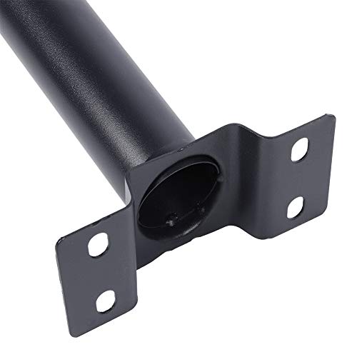 Light Pole Mount, 50cm String Light Poles for Outside Solar Lighting Mounting Bracket Holder Extension Pole Kit for Solar Street Light Metal Black Light Mounting Bracket with Screw