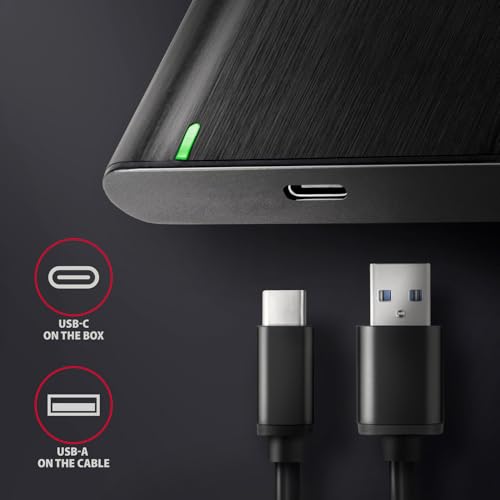 Carcasa externa USB-C 3.2 SATA 6G para disco 2.5'' negra miniatura 5