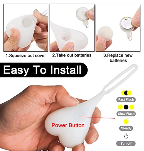 image for YUERWOVER Bike Reflectors LED Bicycle Rear Lights Night Essential Cycl