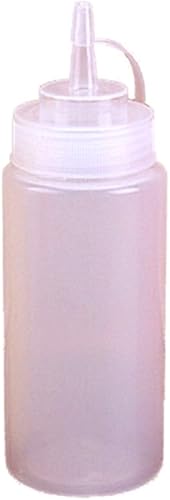 Miniatura 4 de EORTA Paquete de 3 botellas de plástico para condimentos con tapas de punta, botella grande de 32 onzas para salsa, ketchup mostaza, aceite de