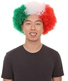 Patriotic Italy Flag Afro Wigs