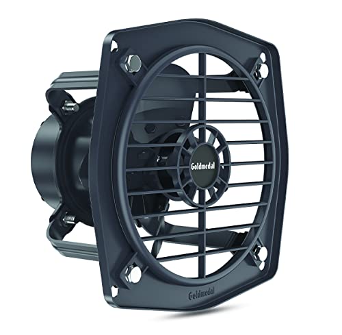 Image of Goldmedal Rapido 150 MM Exhaust Fan | Strong Air Suction | 2050 RPM | High Air Delivery Exhaust fan | Suitable for Kitchen, Bathroom and Office | (Cutout Size: O150 mm)- Grey