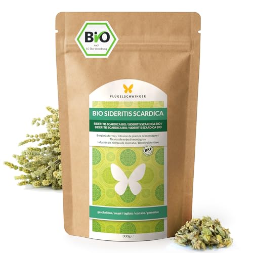 300 g de té de Sideritis scardica BIO, calidad ecológica certificada, té de hierbas de montaña, cortado