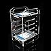 3.5in Hard Drive Bracket, Desktop Transparent Acrylic Hard Drive Bracket, DIY 3.5in Hard Disk Shelf HDD Cage (6 Layers)