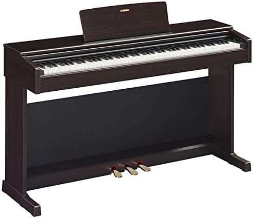 Yamaha Arius YDP-144 Console Digital Piano - Rosewood Bundle with Furniture Bench, Headphones, Keyboard Stickers, Instructional Book, Austin Bazaar Instructional DVD, and Polishing Cloth