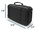CASEMATIX Travel Case Compatible with Audio-technica AT-SB727 Portable Turntable Sound Burger Vinyl Record Player - Includes Carry Case Only with Handle and Shoulder Strap, Black
