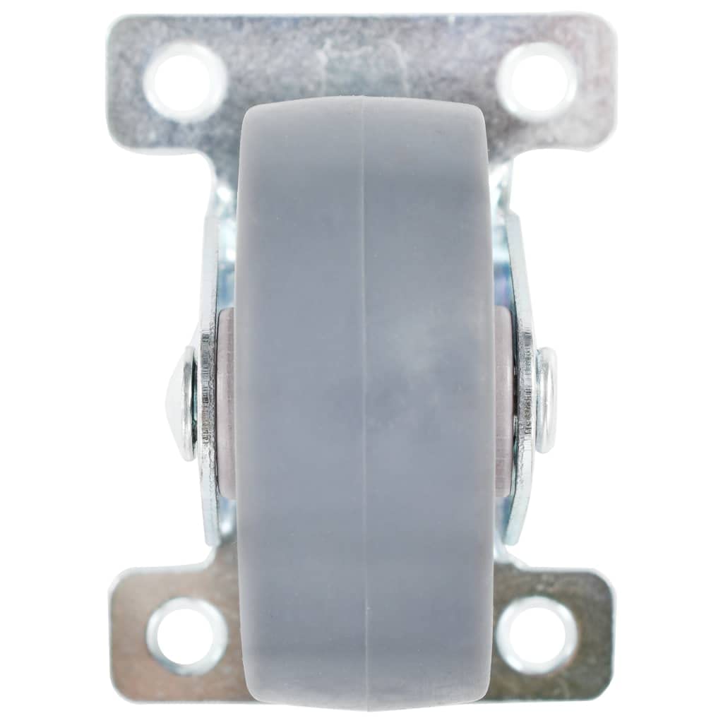 8 ruote di supporto da 50 mm in gomma TPR con telaio in ferro zincato, portata 35 kg per rotolo, per officina, magazzino, carrello, trasportatore, carrello per pallet, industria, logistica