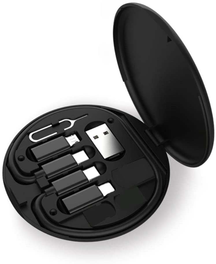 Navaliya Mini Multi-Functional Fast Charging Data Cable Set for Apple, Android, Type C Charging with Retrieve Card Pin,Round,Compact and Portable USB Data Cable Storage Box Travel Cable Set (B0C4XPDCXH) Amazon Price History, Amazon Price Tracker