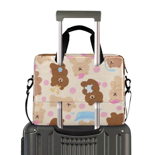 Funda para portátil con asa y correa 15.6 pulg oso marrón miniatura 4