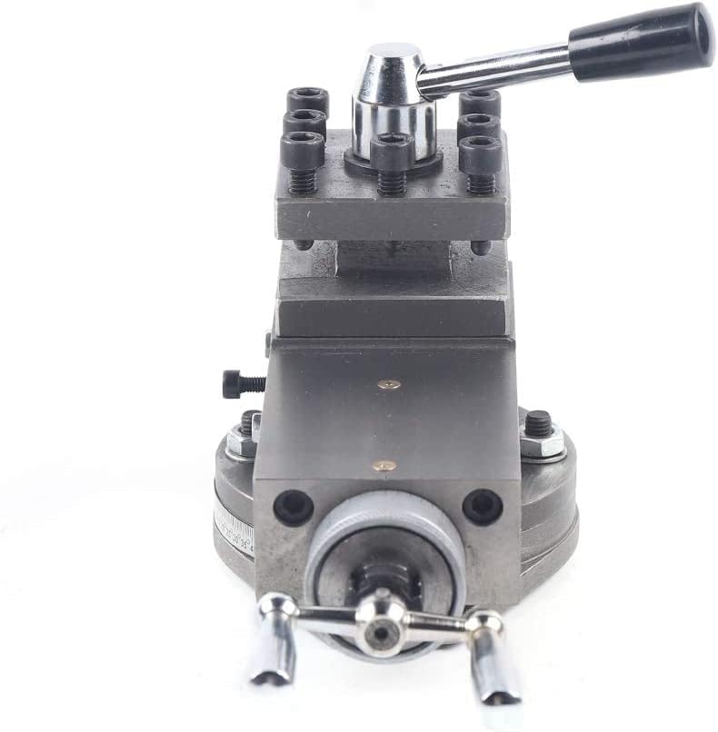 Universal At300 Lathe Tool Post Assembly Holder,Metalworking Mini Lathe Part 8cm,Professional Portable Metalworking Bed Accessories Tool Lathe Assembl Quick Change Tool Post Holder
