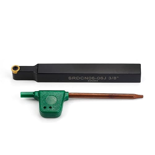 Miniatura 2 de OSCARBIDE Soporte para herramientas de torneado de vástago de 3/8 "SRDCN06-6J, 3.5" de longitud, inserto de carburo redondo RCMT0602MO, para