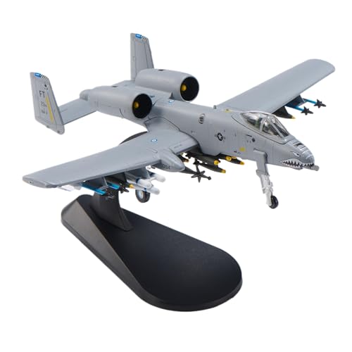 Eairsoky 1:100 Scale A-10 Thunderbolt II Warthog Metal Fighter Jet Model Military Die-cast Aircraft Models for Collection or Gift