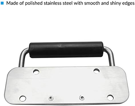 NORSON-NADISHA 2Pcs Box Handles Spring Folding Handle Metal Chest Handle Flight Case Handle, 122x41mm Stainless Steel Spring Loaded Box Handle Luggage Hardware for Toolbox Storage Boxes Replacement